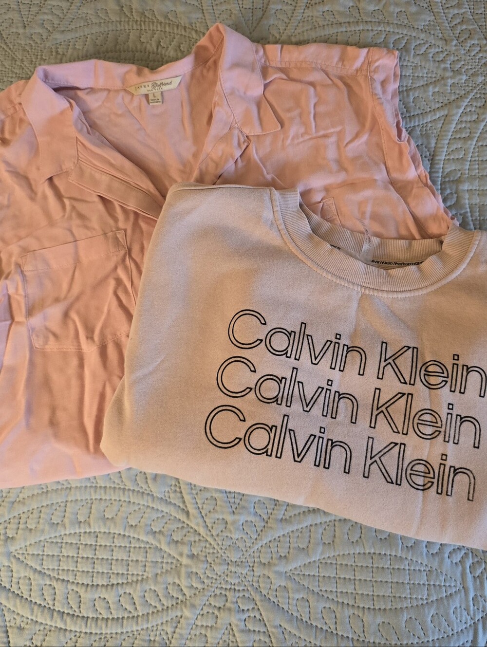 Calvin Klein Light Pink Logo Crewneck Sweatshirt